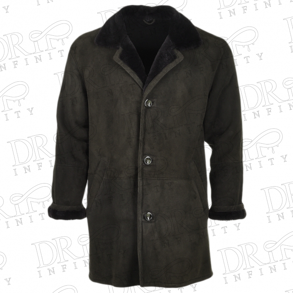 Men’s Classic Sheepskin Whisky Black Coat