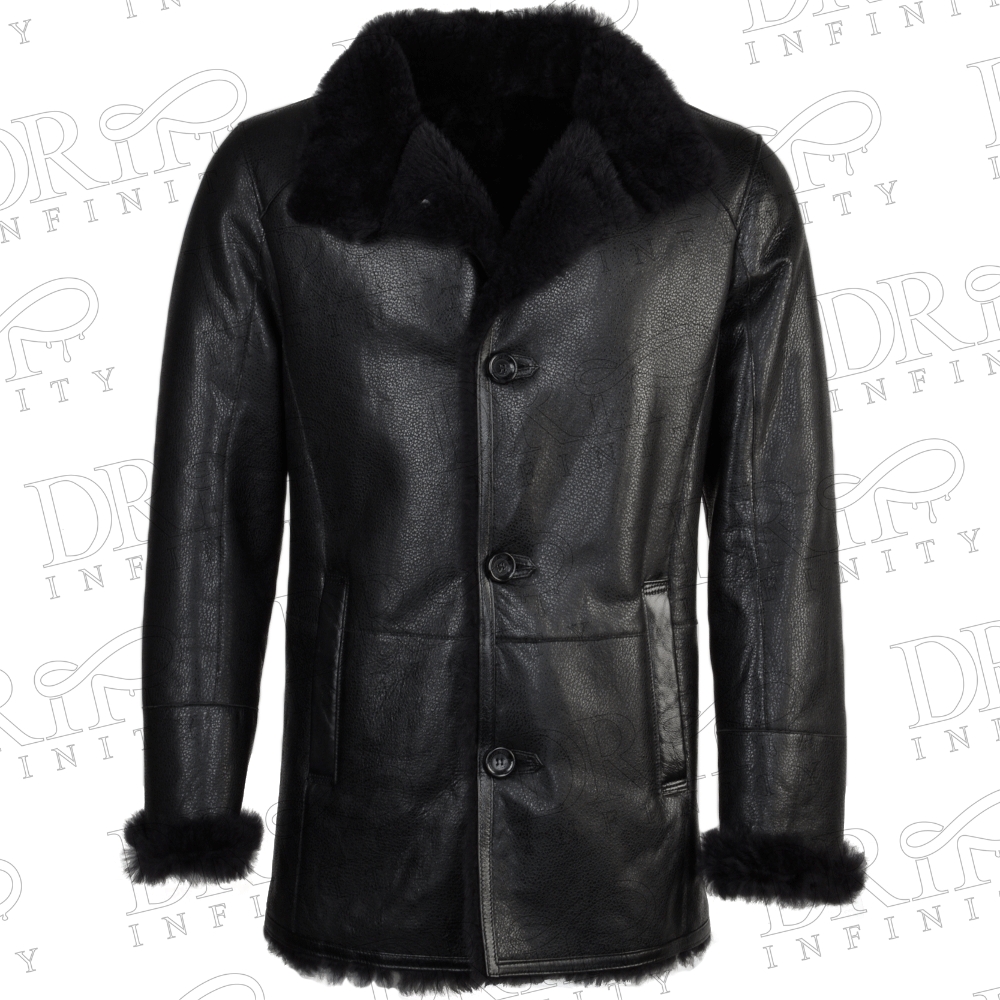 Men’s Sergio Black Sheepskin Coat