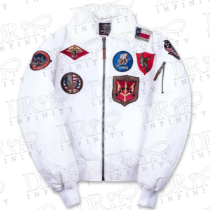 DRIP INFINITY: Top Gun B-15 White Flight Bomber Jacket