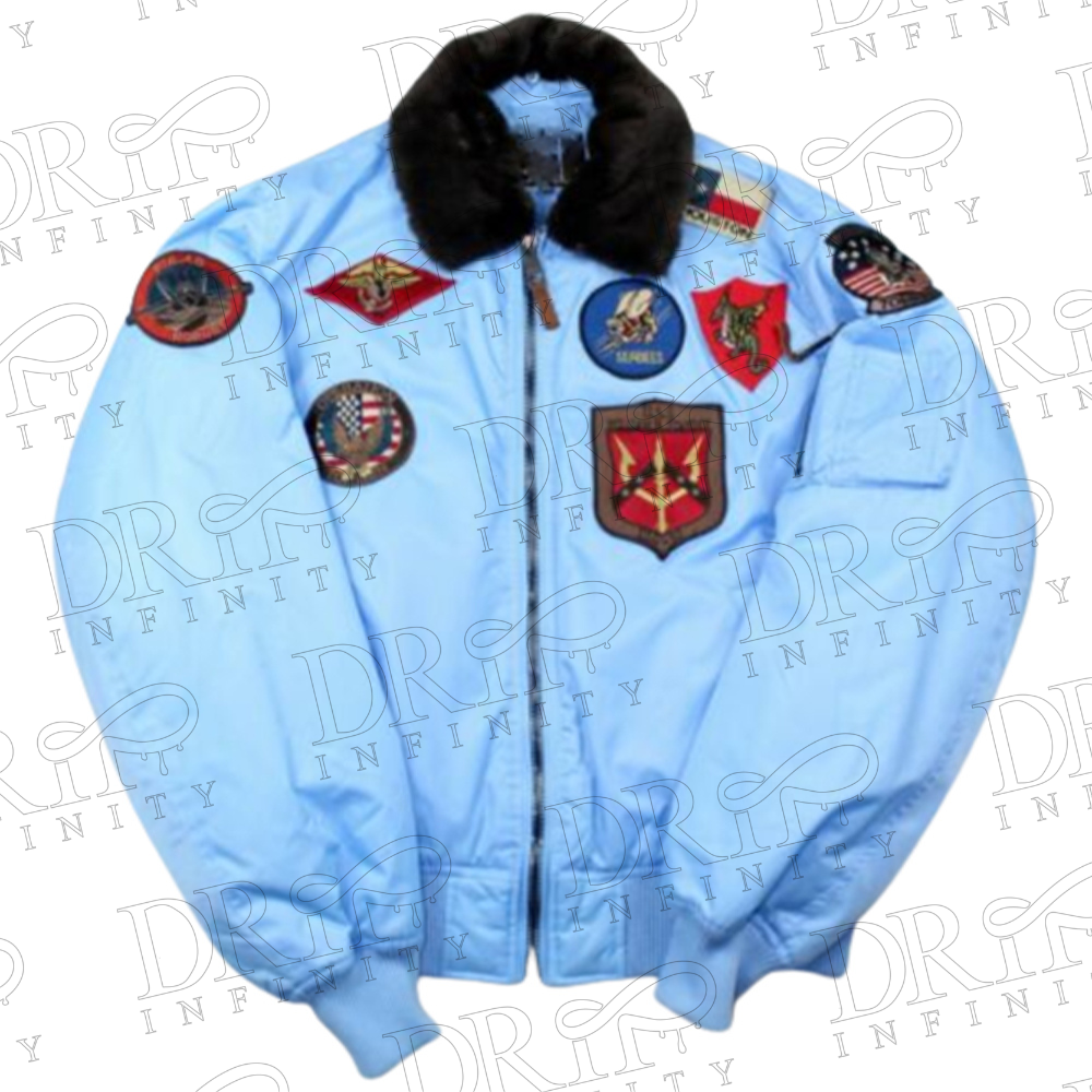 DRIP INFINITY: Top Gun B-15 Blue Flight Bomber Jacket