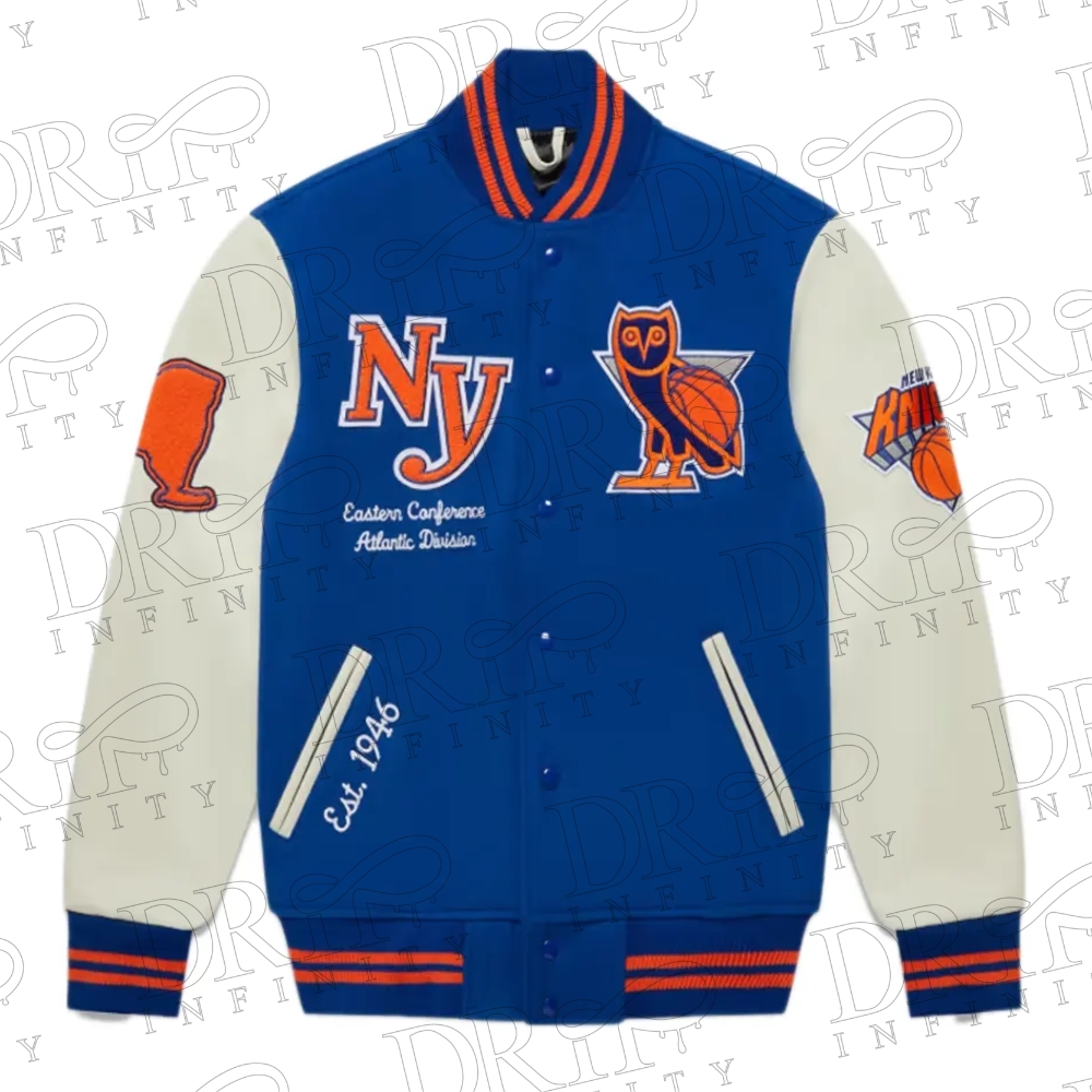 DRIP INFINITY: NBA New York Knicks Varsity Jacket