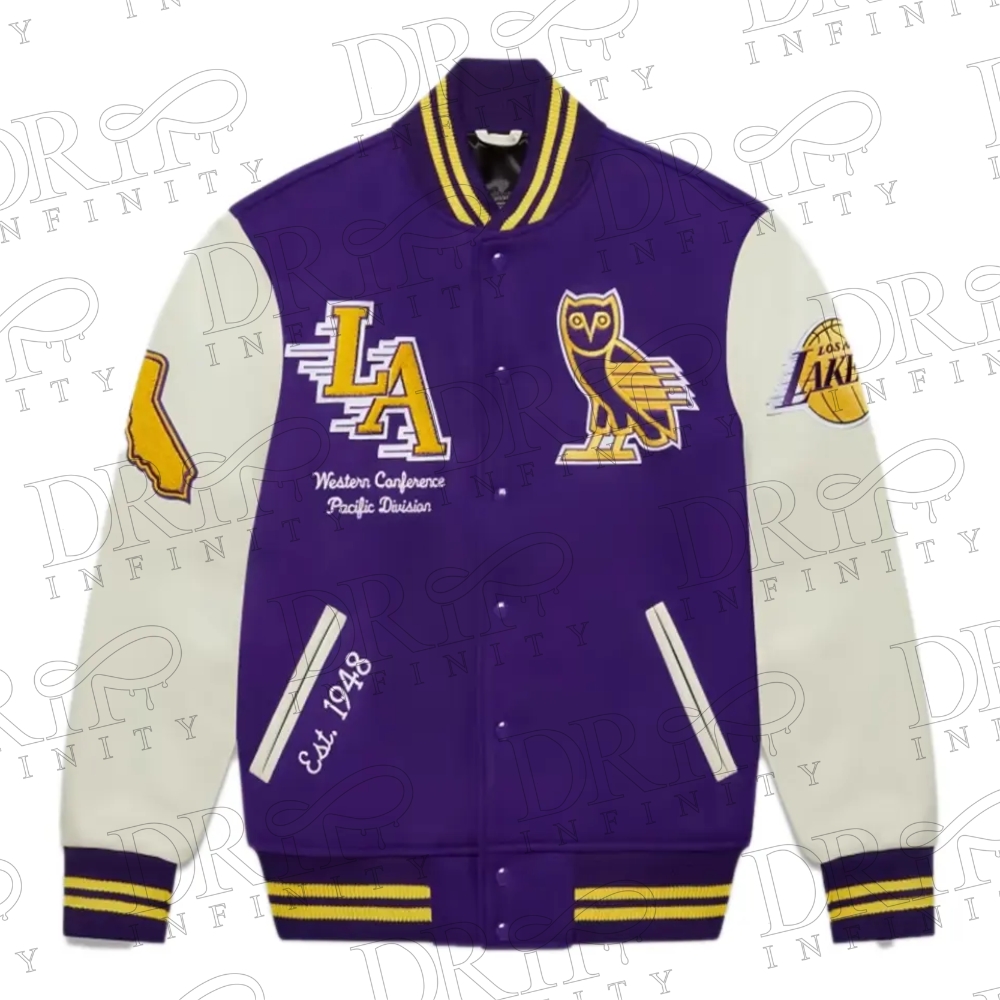 DRIP INFINITY:  NBA LA Lakers Varsity Jacket
