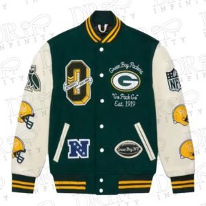 DRIP INFINITY OVO x NFL Green Bay Packers Varsity Jacket