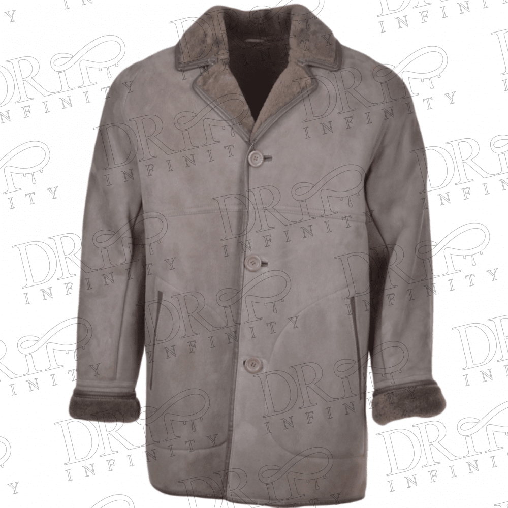 Men’s Grey Sheepskin Shearling Coat