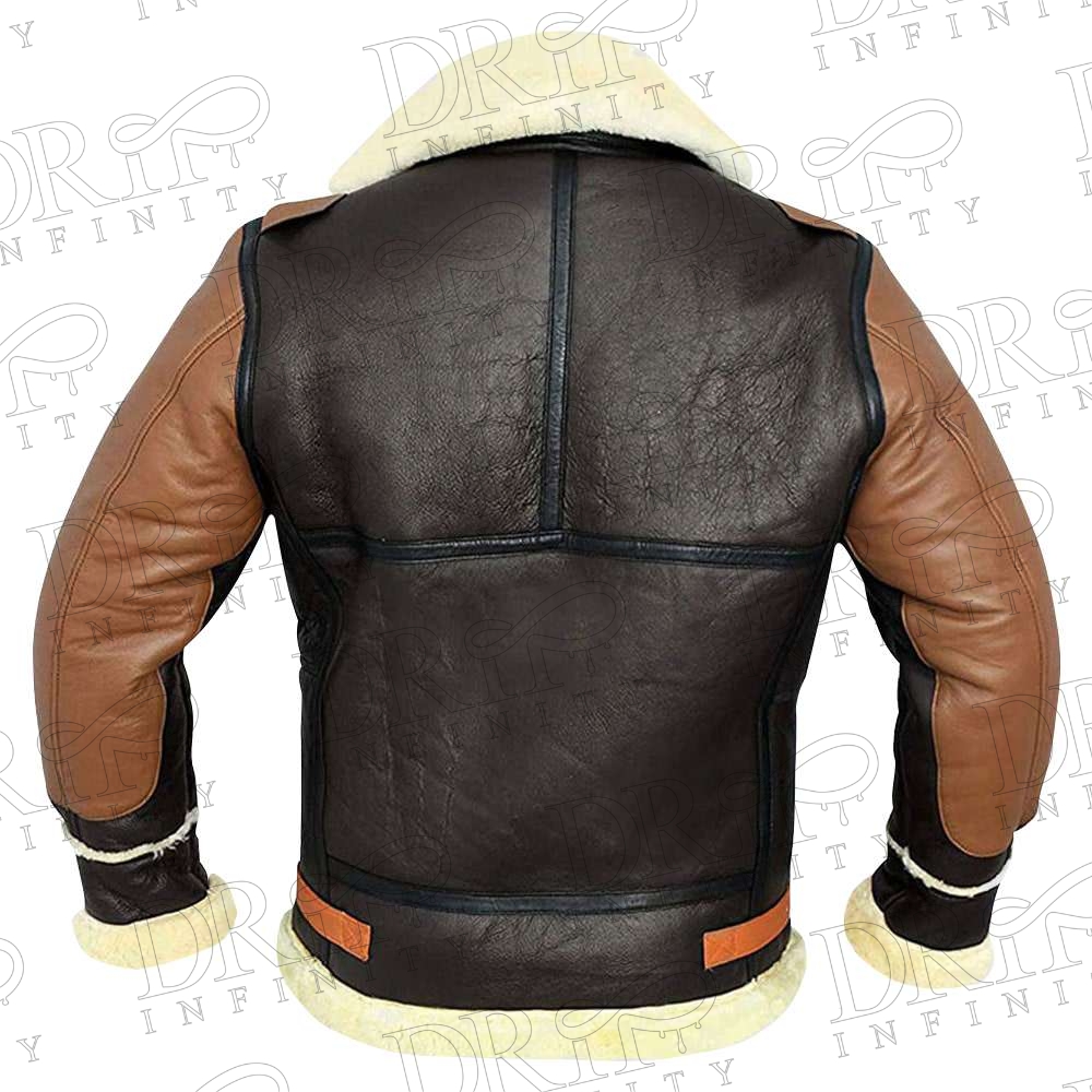 Men's B3 Aviator Pilot Shearling Leather Jacket (Back)