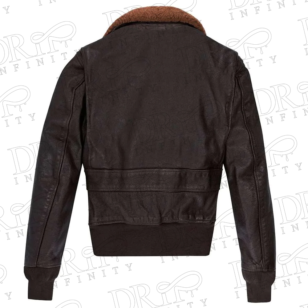 Men's Naval Aviator Shearling Leather Jacket (back )