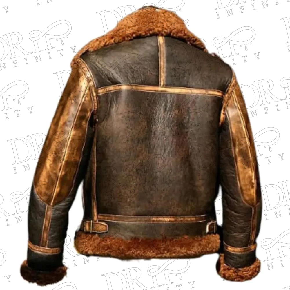 Men's B3 RAF Aviator Shearling Leather Jacket ( back )