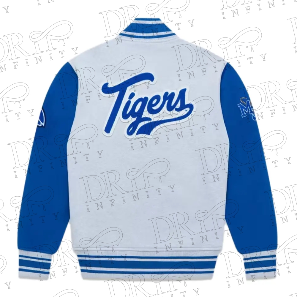 DRIP INFINITY: NCAA Memphis Tigers Fleece Varsity Jacket ( Back )