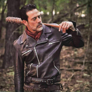 DRIP INFINITY: Negan Leather Jacket Walking Dead Motorcycle Jacket