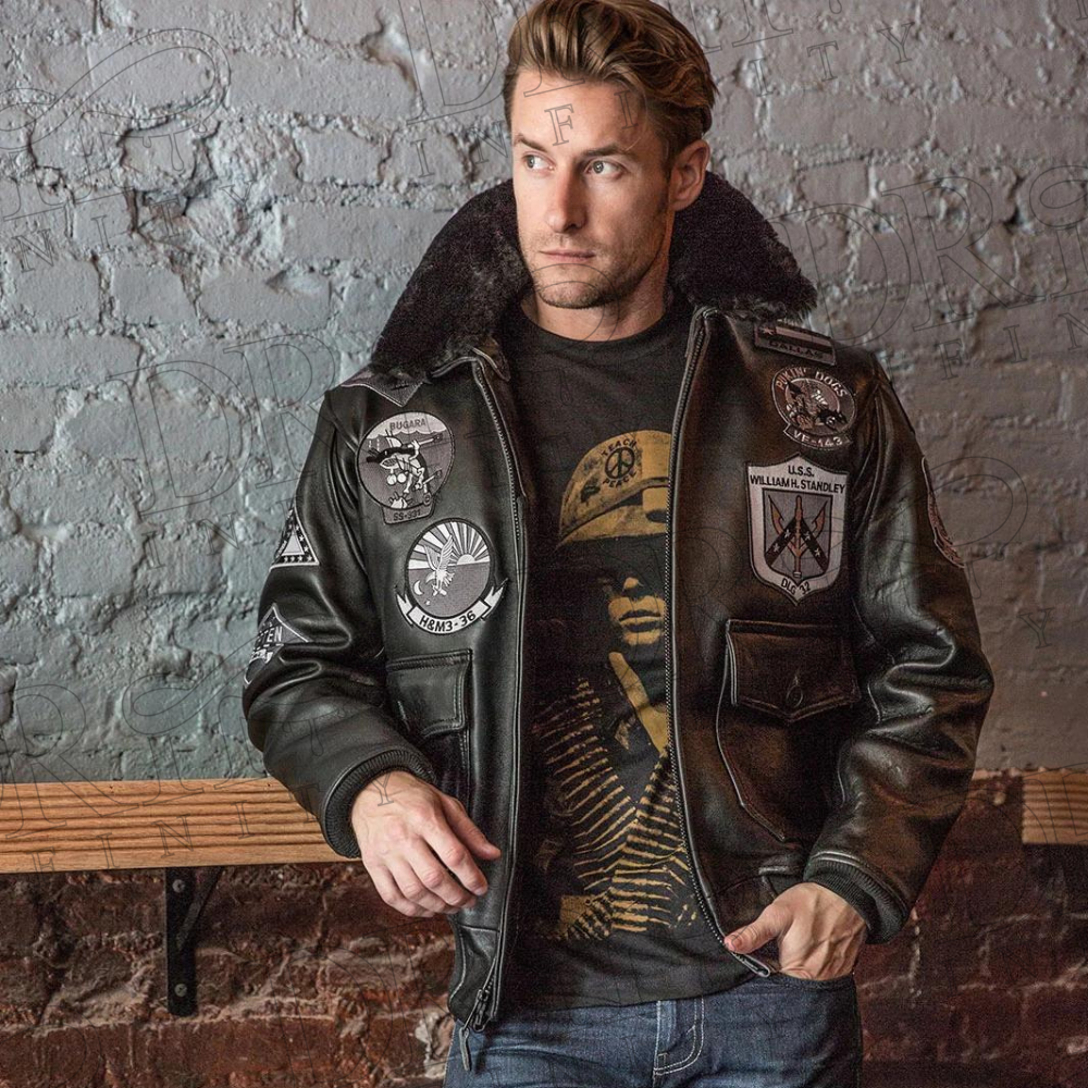 DRIP INFINITY: USA Stealth Top Gun Bomber Jacket
