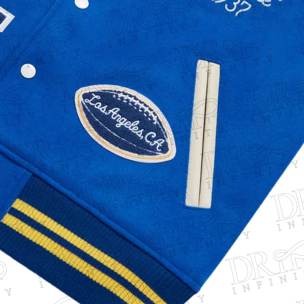 DRIP INFINITY: OVO x NFL Los Angeles Rams Varsity Jacket