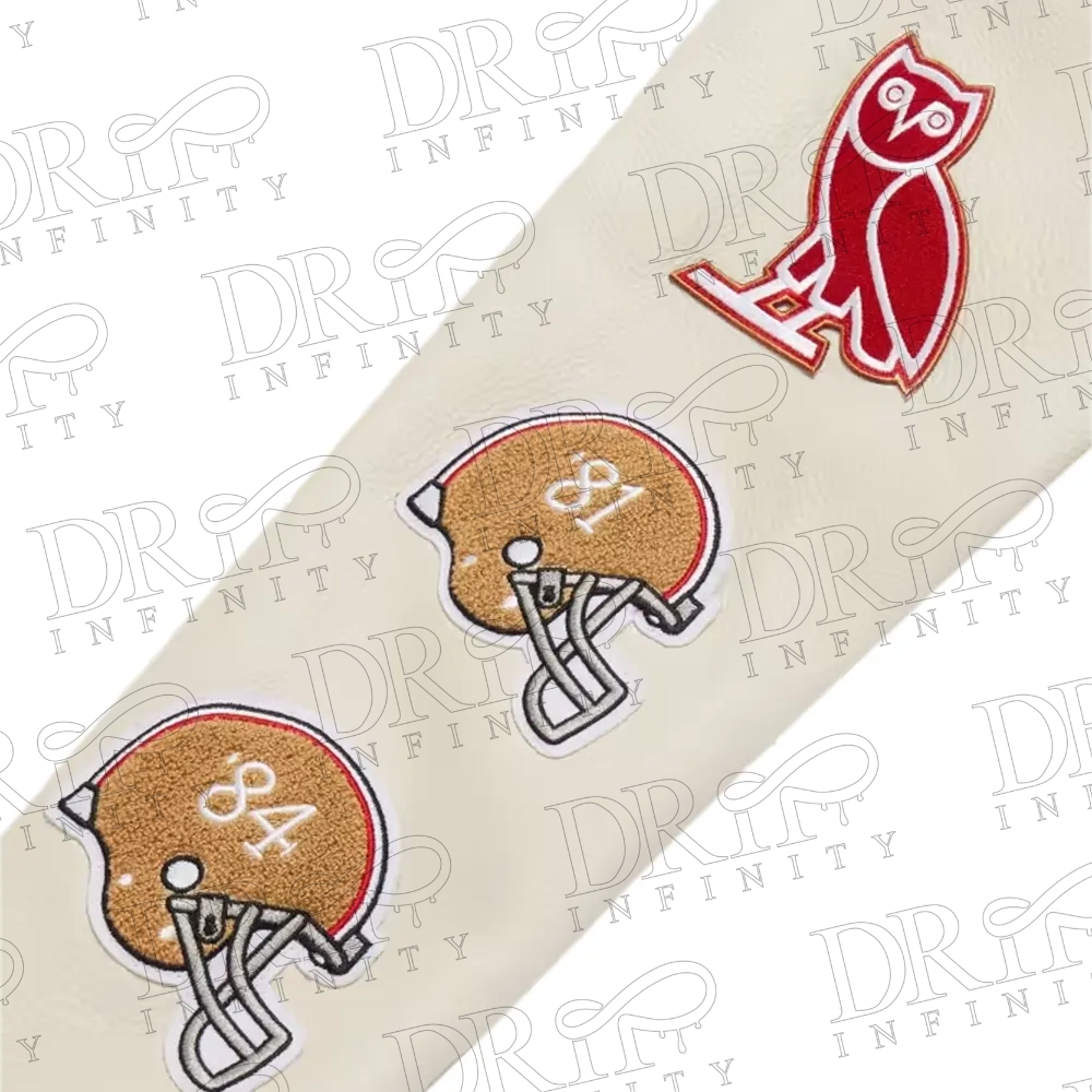 DRIP INFINITY: OVO x NFL San Francisco 49rs Varsity Jacket