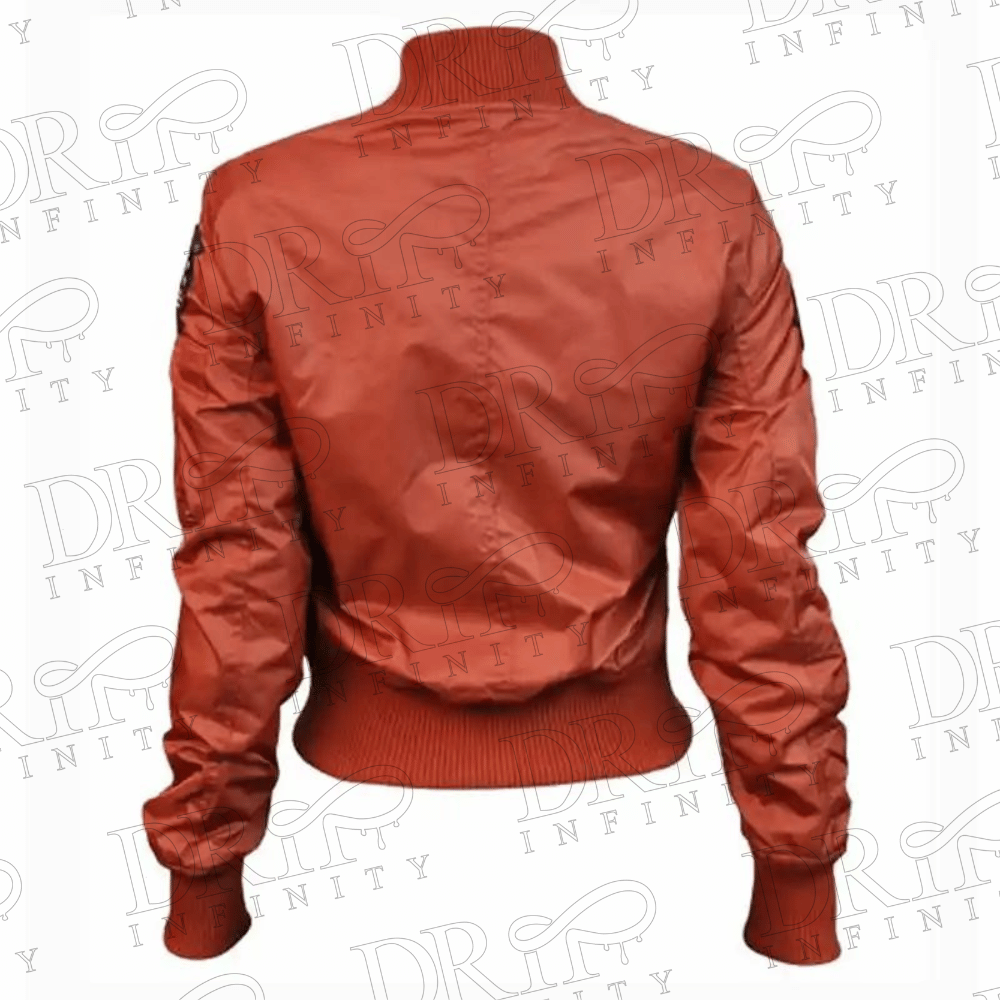 DRIP INFINITY: Women's Top Gun MA-1 Rust Bomber Jacket (Back)
