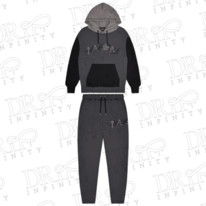 DRIP INFINITY: Men's Script Tracksuit Black & Grey