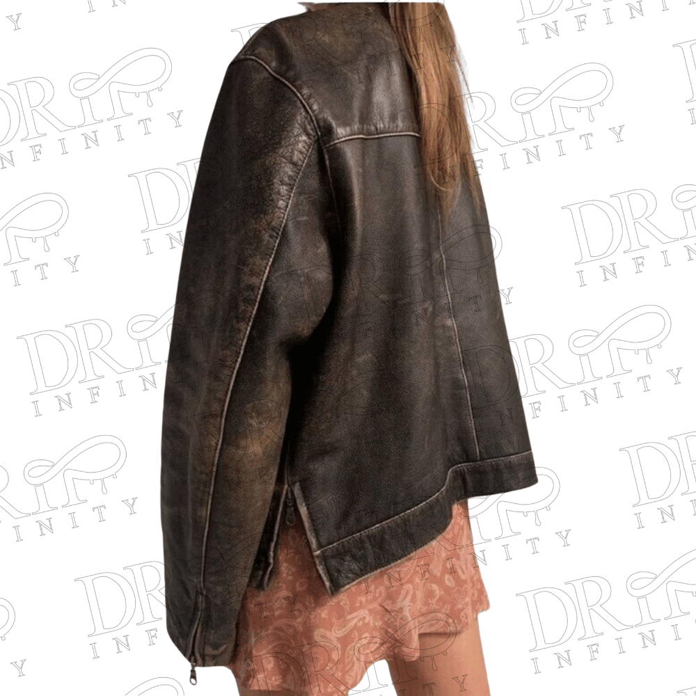 DRIP INFINITY: 90’s Oversized Vintage Leather Jacket (Back)