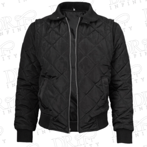 DRIP INFINITY: Men's Daxton Black Satin Bomber Jacket