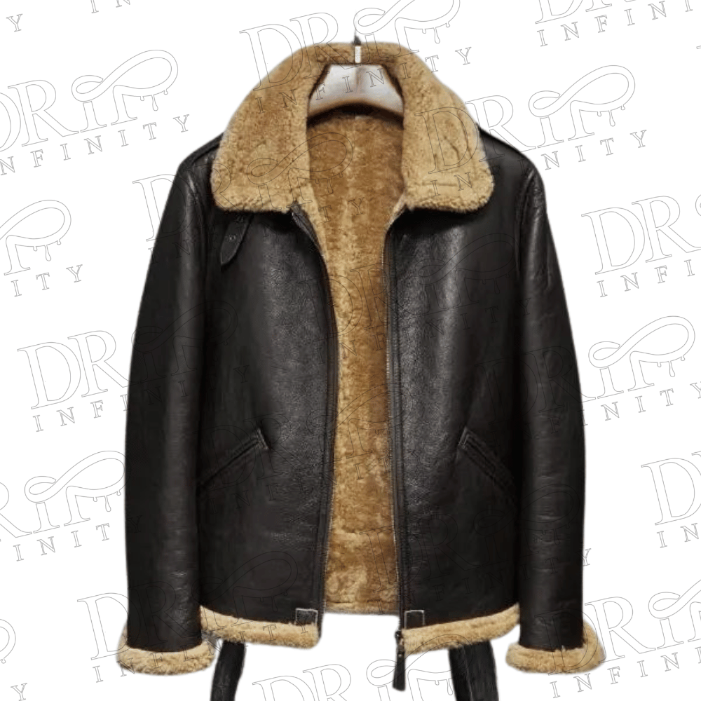 DRIP INFINITY: Men's Aviator Shearling Fur Sheepskin Jacket