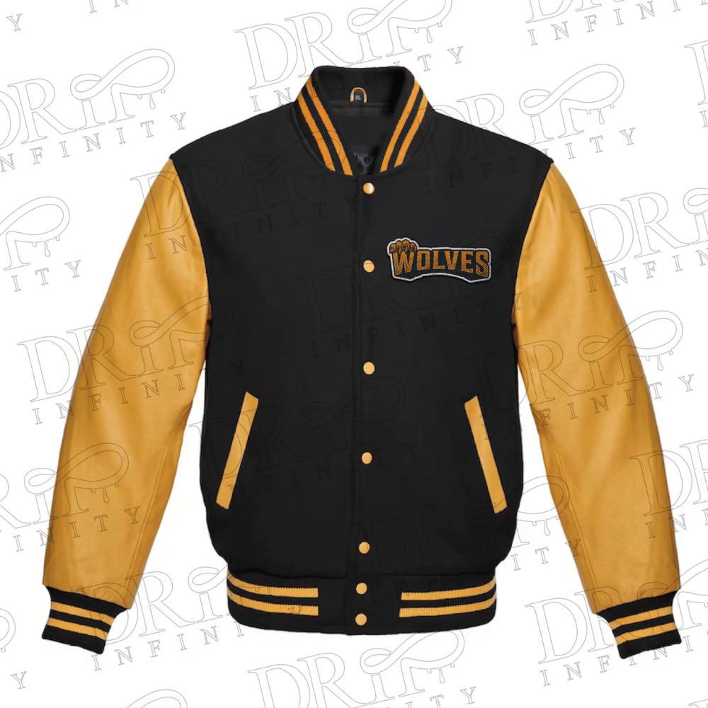 DRIP INFINITY: Men's Baseball Team Letterman Varsity Jacket