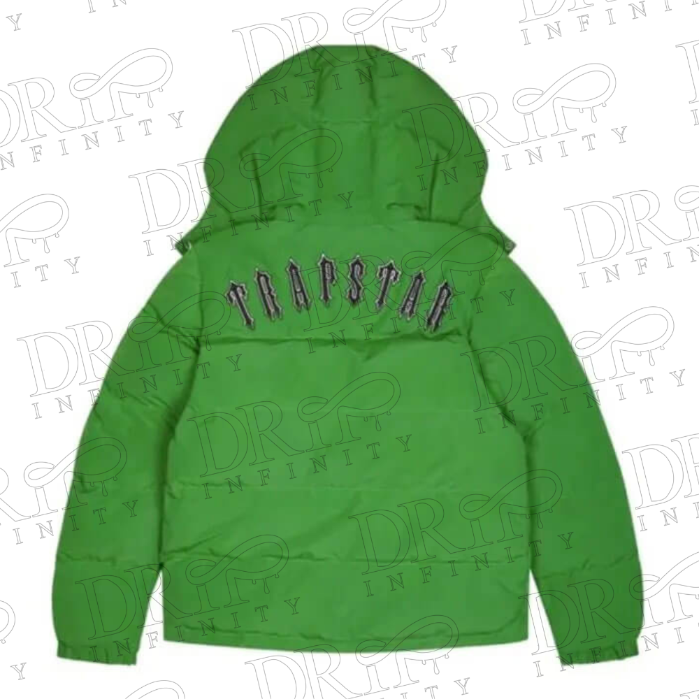 DRIP INFINITY: Detachable Green Trapstar Irongate Hooded Jacket(Back)