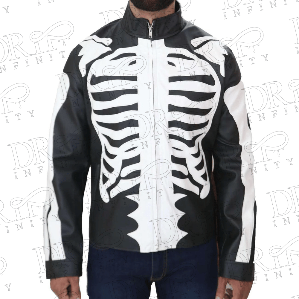 DRIP INFINITY: Men's Skeleton Leather Jacket