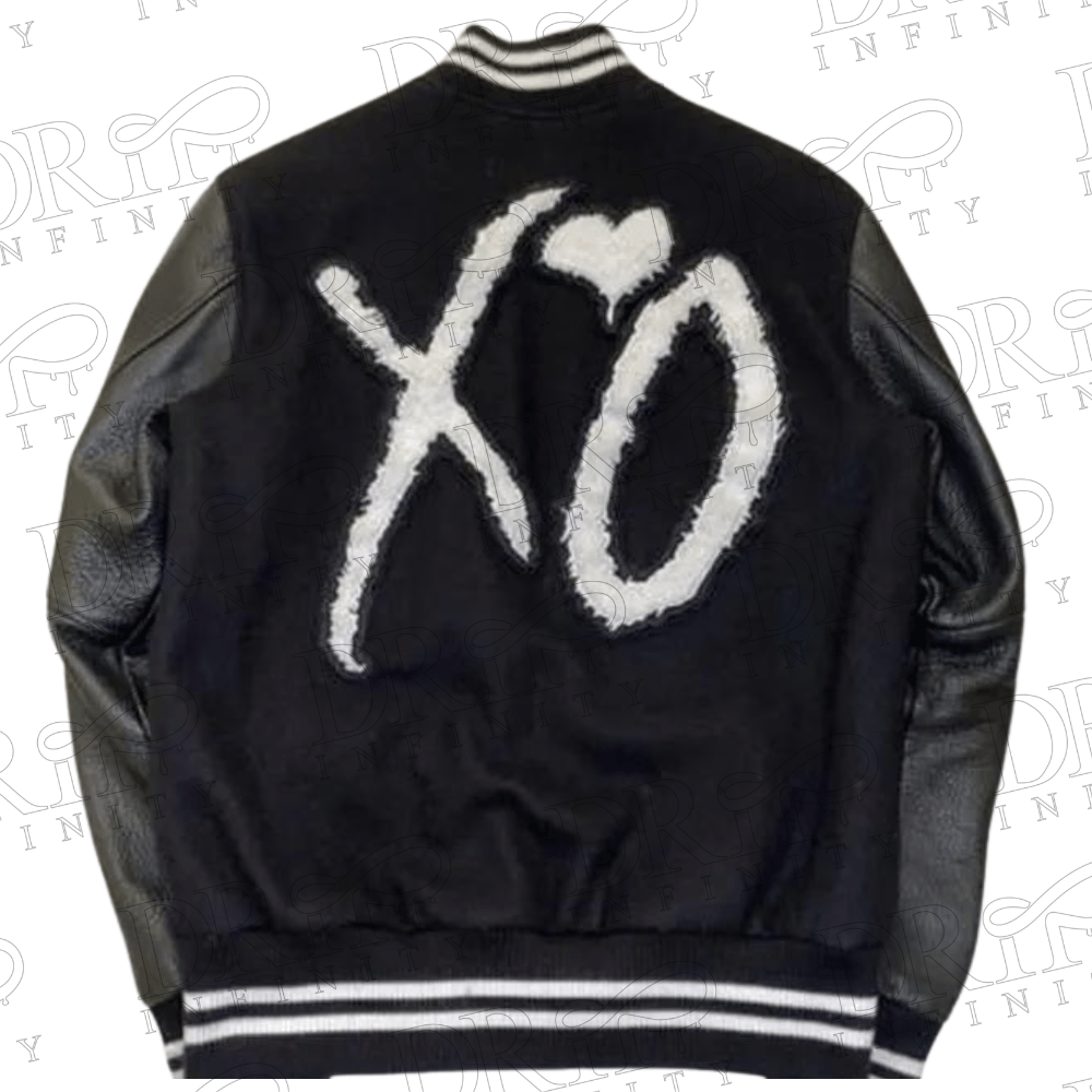 DRIP INFINITY: The Weekend XO Tour Black Varsity Jacket (Back)