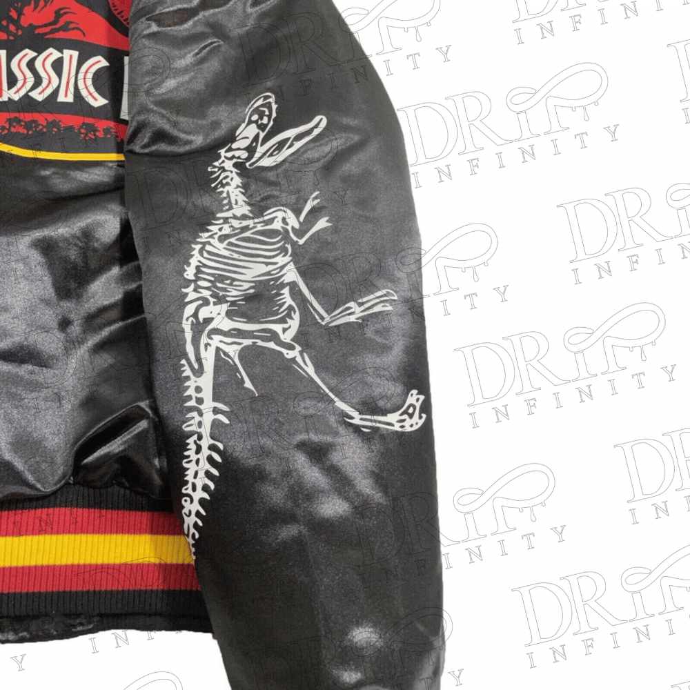 DRIP INFINITY: Men's Jurassic Park Black Varsity Jacket