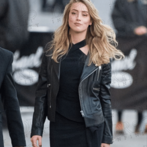 DRIP INFINITY: American Actress Amber Laura Heard Leather Jacket