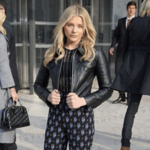DRIP INFINITY: Chloe Moretz Biker Leather Jacket