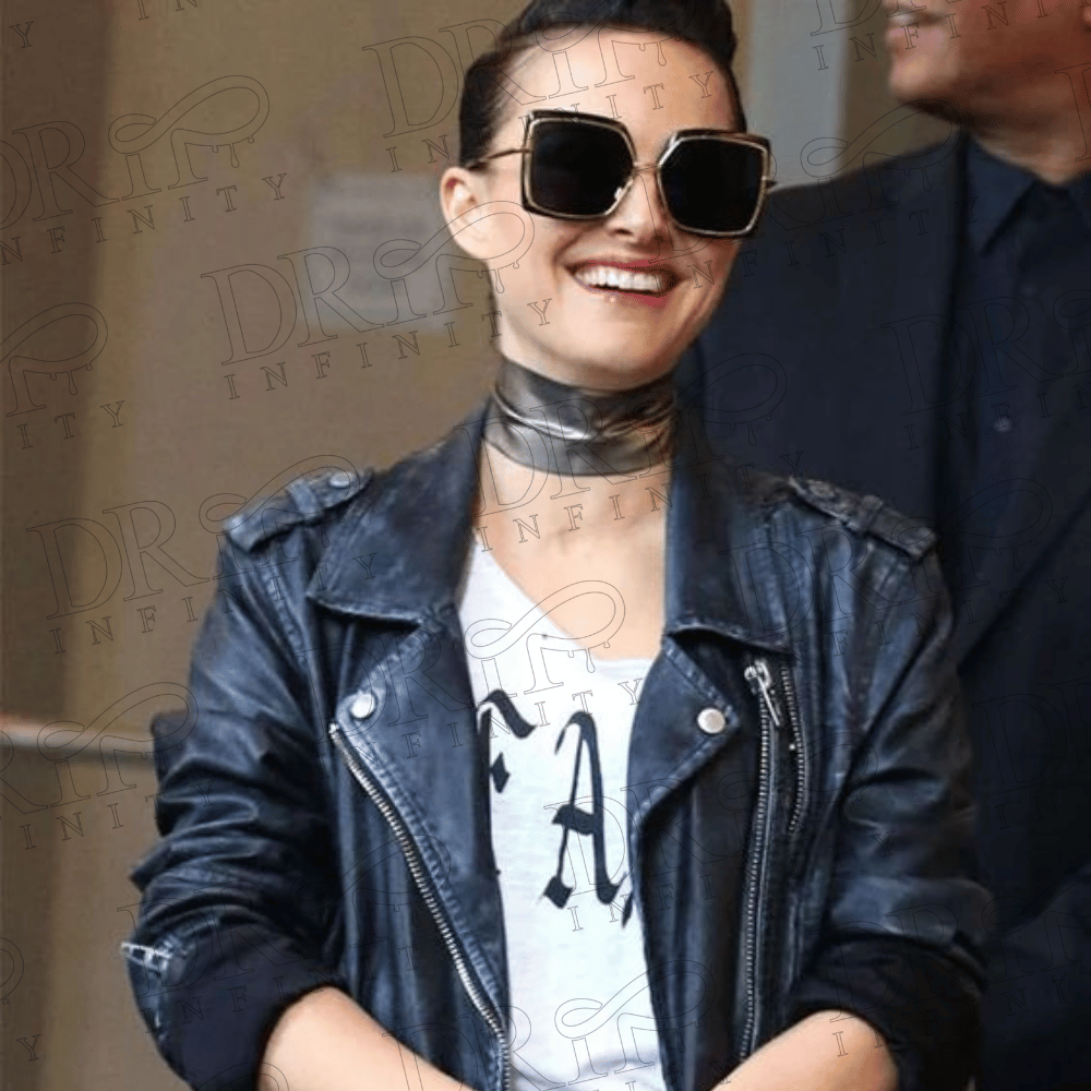 DRIP INFINITY: Celeste Montgomery Vox Lux Black Leather Jacket