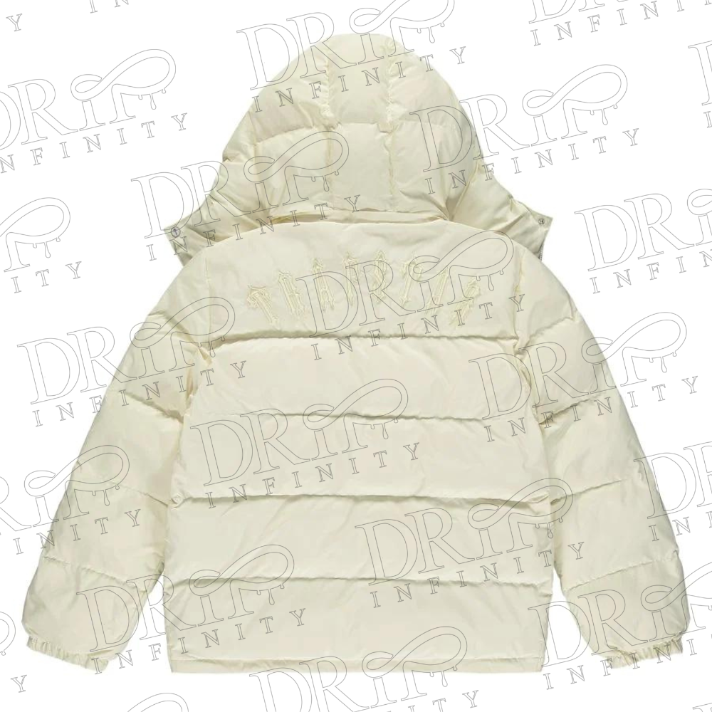 DRIP INFINITY: Trapstar Cream Irongate Detachable Hooded Puffer Jacket (Back)