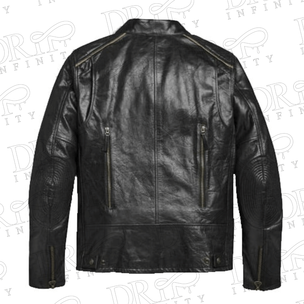 DRIP INFINITY: Men’s Arterial Harley Davidson Biker Leather Jacket (Back)