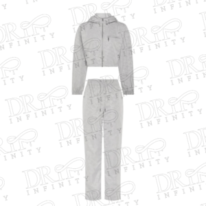 DRIP INFINITY: Women’s Monogram Windbreaker Silver Tracksuit