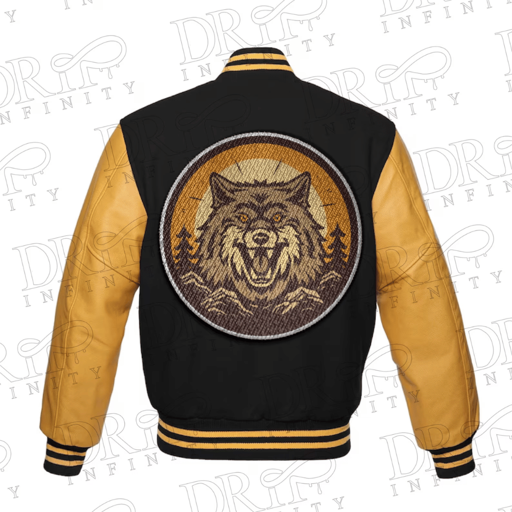 DRIP INFINITY: Men's Baseball Team Letterman Varsity Jacket (Back)