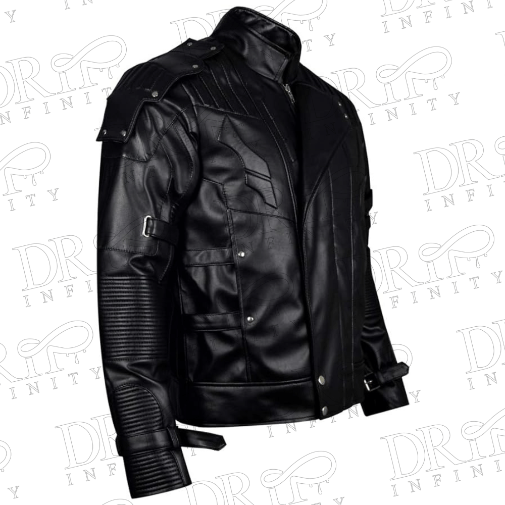 DRIP INFINITY: Guardians of The Galaxy Vol.2 Star Lord Chris Pratt Black Leather Jacket
