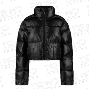 DRIP INFINITY: Women’s Matt Black Trapstar Irongate Embossed Puffer Jacket