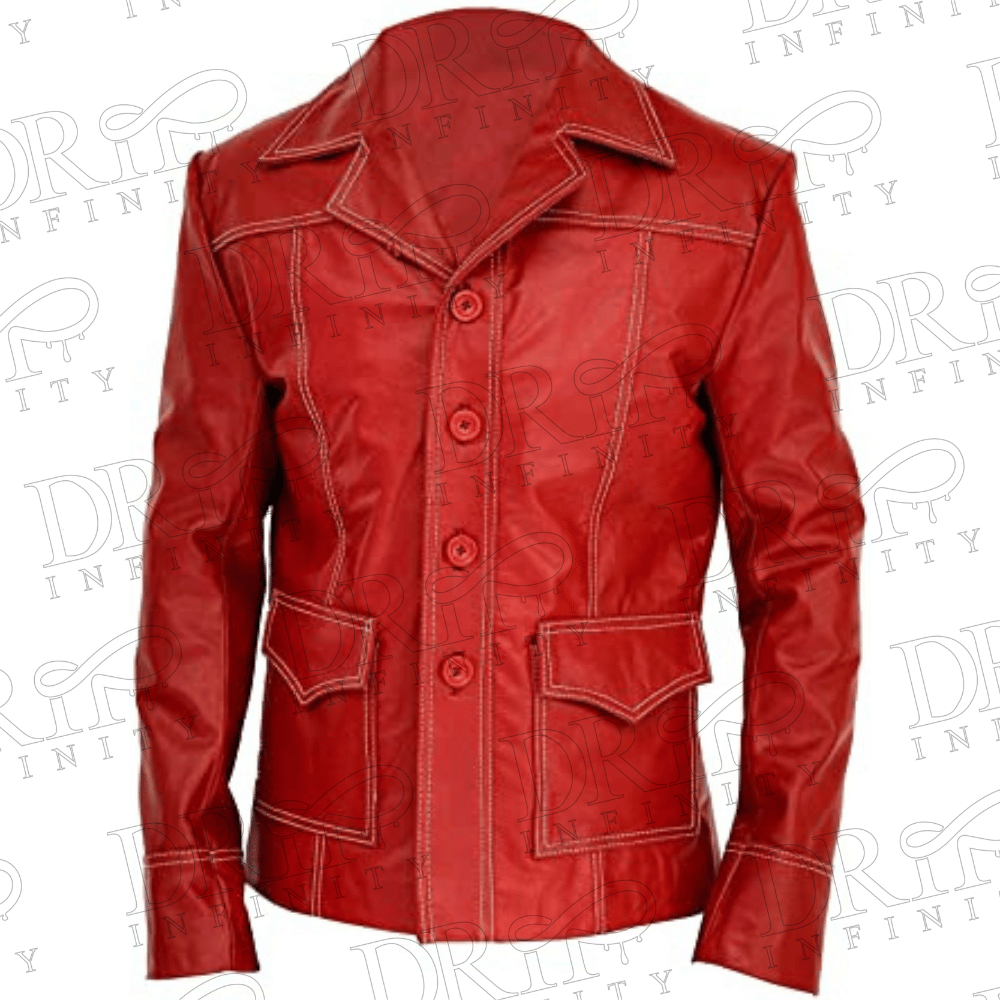 DRIP INFINITY: FC Brad Mayhem Red Leather JacketĀ