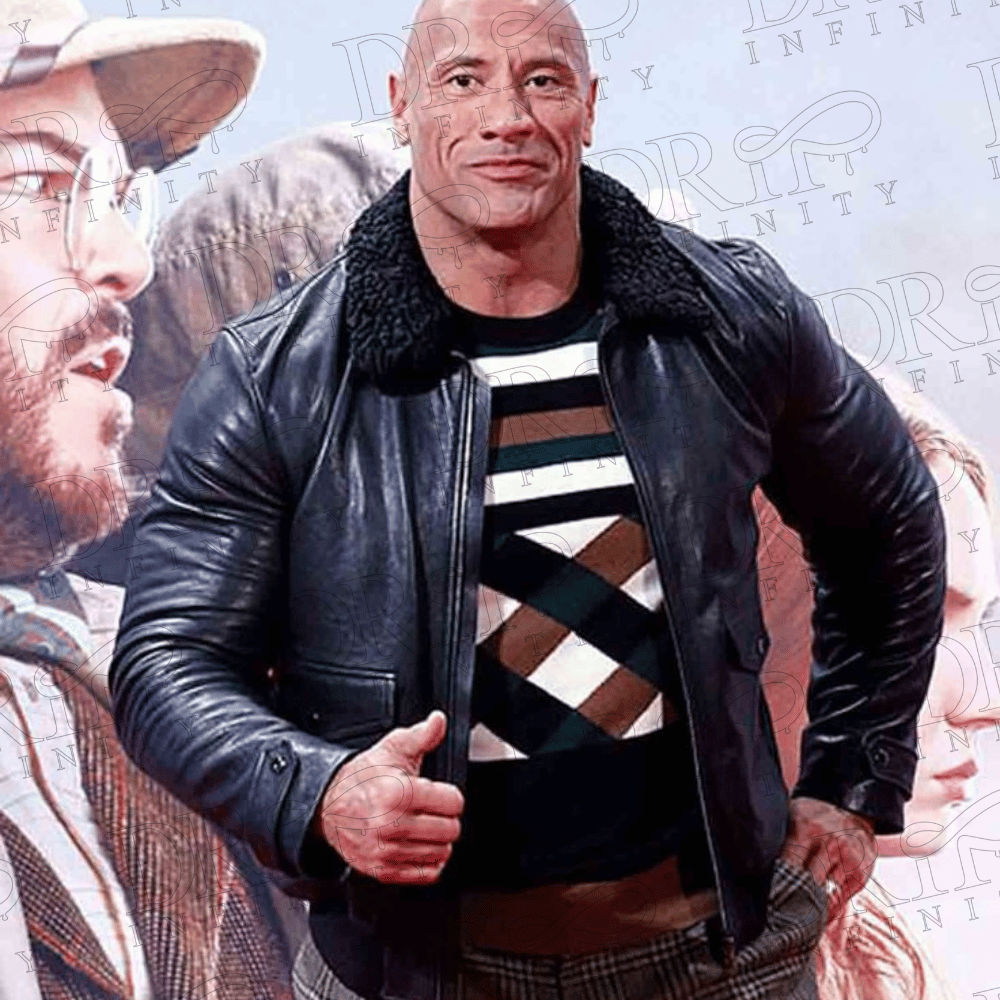 DRIP INFINITY: Jumanji The Next Level Premiere Dwayne Johnson Leather Jacket