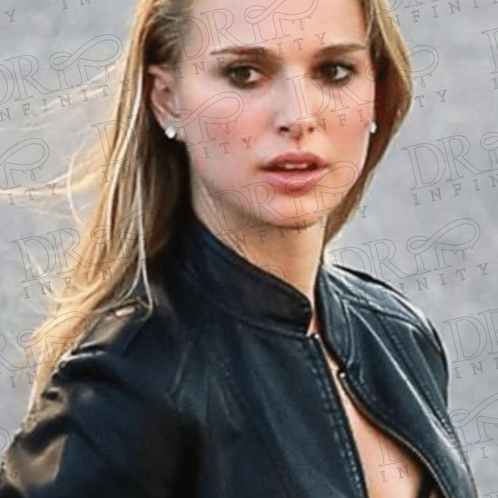 DRIP INFINITY: Natalie Portman Black Biker Leather Jacket