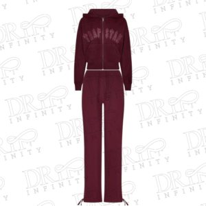 DRIP INFINITY: Women’s Mesh Irongate Arch Burgundy Tracksuit