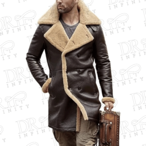 DRIP INFINITY: Men's Shearling Brown B3 Fur CoatÂ
