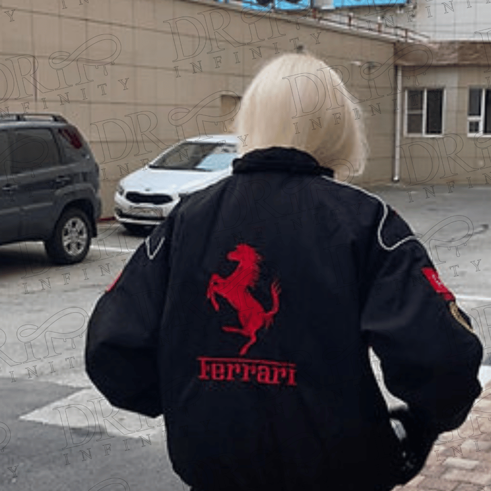 DRIP INFINITY: Ferrari Nascar F1 Racing Vintage Bomber Jacket (Back)