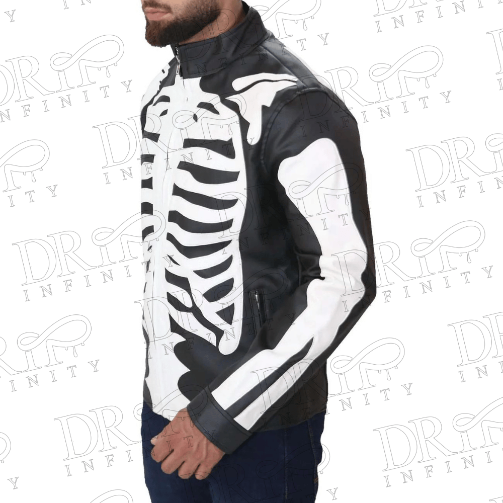DRIP INFINITY: Men's Skeleton Leather Jacket