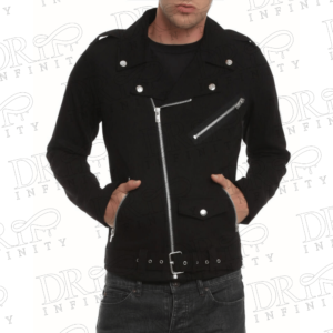 DRIP INFINITY: Commando Leather Biker Jacket (Back)