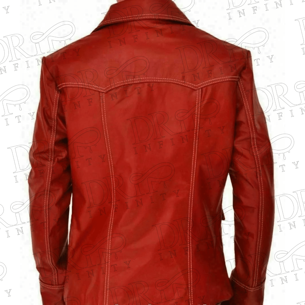 DRIP INFINITY: FC Brad Mayhem Red Leather JacketĀ (Back)