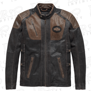 DRIP INFINITY: Men's H-D Triple Vent System Trostel Leather Jacket