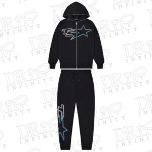 DRIP INFINITY: Men's TS Star Black Tracksuit