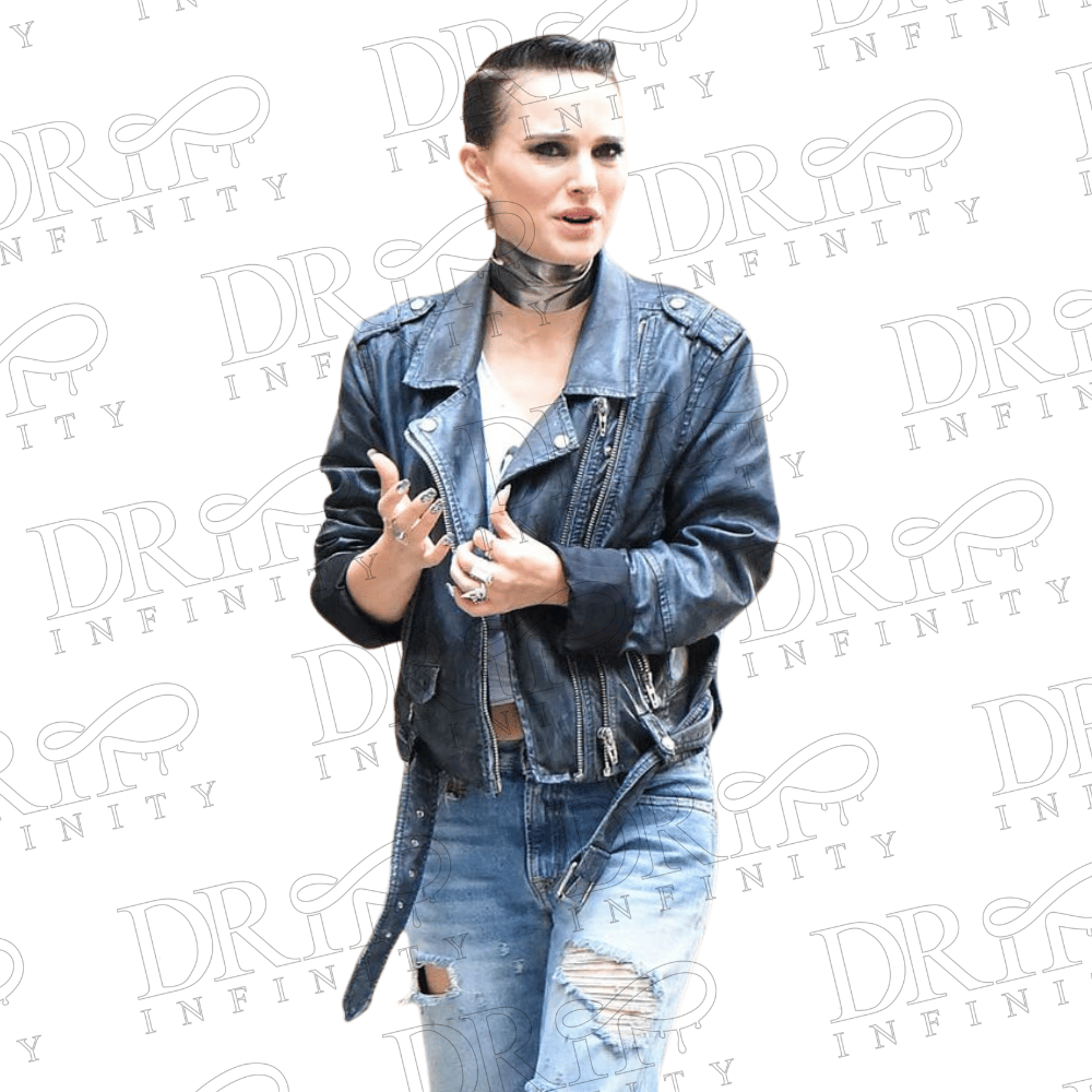 DRIP INFINITY: Celeste Montgomery Vox Lux Black Leather Jacket