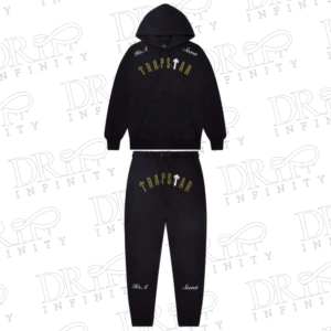 DRIP INFINITY: Men's Black & Khaki Irongate Arch It's A Secret Tracksuit