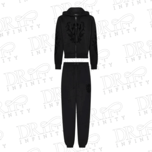 DRIP INFINITY: Women’s Irongate Royal T Flock Black Tracksuit