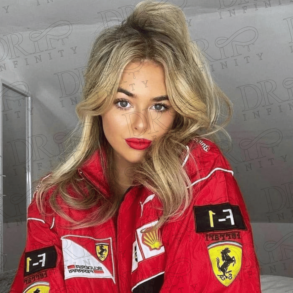 DRIP INFINITY: Ferrari Nascar F1 Racing Red Vintage Bomber Jacket
